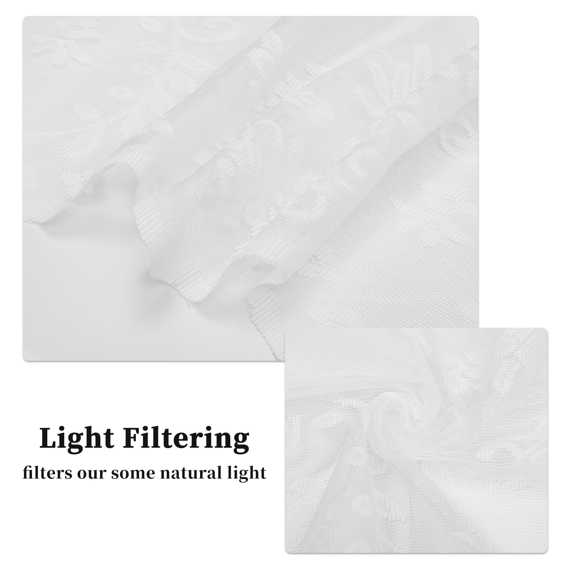 Unique Bargains Short Kitchen Curtains with Eyelets for Bathroom Windows and Laundry Room