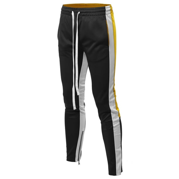 mens zipper track pants