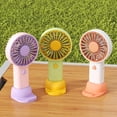 thumbnail image 6 of Yoofe Retro Portable Fan, Mini Personal Handheld and Desktop with Base, 3 Powerful Speed, USB Rechargeable Fan for Travel, Summer, Outdoor, Indoor(Orange), 6 of 6