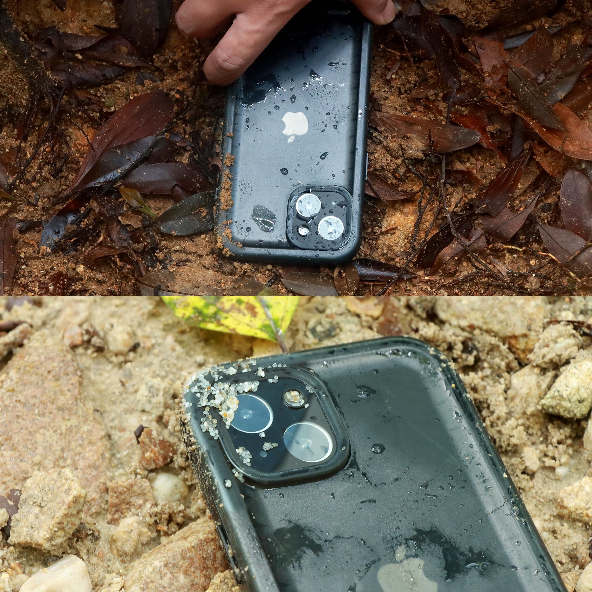 SPORTLINK Waterproof Case for iPhone 15 Plus Military Dropproof Full Body Shockproof Dustproof Phone Screen Protector Cover 6.7 inch - Frosted Black