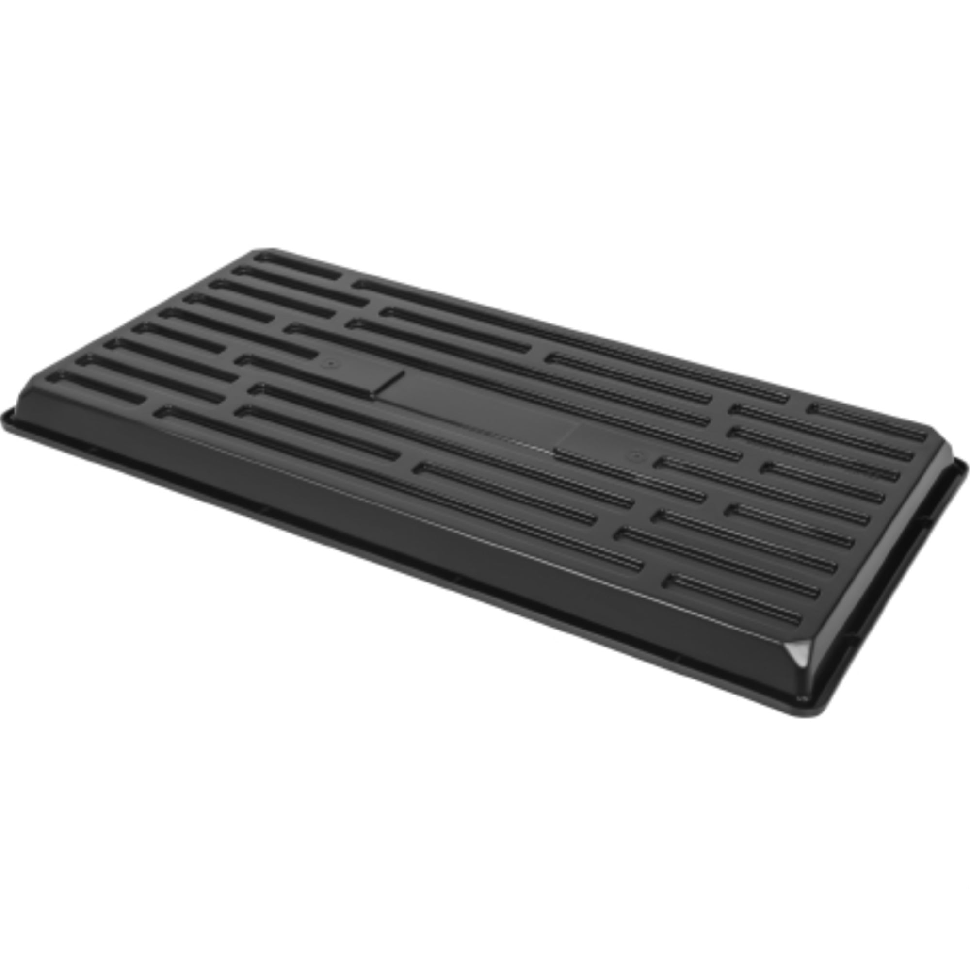 SUNPACK 10" x 20" Heavy Duty Plastic Seed Starting Tray, Black, 2.5" - Contains No Drainage Holes, Ideal for Greenhouses or Indoor Gardening