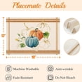 thumbnail image 3 of Pumpkin Fall Placemats Set of 4, 12x18 Inch Autumn Thanksgiving Farmhouse Rustic Orange Dining Table Mats Seasonal Holiday Outdoor Place Mats for Home Party Dining Decoration (Gold Pumpkin), 3 of 6