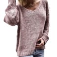 thumbnail image 1 of Guardurnaity Suéter de manga larga con cuello para mujer y adolescente, camisa de punto básica cálida para mujer, ropa de moda, accesorios Prendas para la parte del cuerpo 3XL Rosa Guardurnaity AP009144-17, 1 of 6