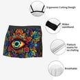 thumbnail image 3 of Susaid Vibrant Psychedelic Eye Print Men's Mesh Boxer Briefs Cooling Breathable Sports Underwear Wide Waistband Boxer Briefs W/Fly-XX-Large, 3 of 5