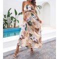 thumbnail image 1 of Femmes Boho Floral Print Off Épaule Longue une Robe de Ligne, 1 of 15