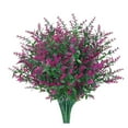 thumbnail image 2 of 8 Bundles Artificial Flowers Fake Outdoor Plants Faux Lavender Flower Plastic Shrubs Faux Flowers Fake Ferns Winter Artificial Fowers for Outdoors Indoor Outside Hanging Decorations Wine, 2 of 9