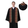 thumbnail image 4 of Logiee Abstract Fabric Color Waves Print Unisex Adult Graduation Stole Shawl 72" Long for Academic Commencements Shawl-Sharp Corner, 4 of 7