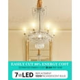 thumbnail image 2 of YWC-E12 LED Bulb 100 Watt, Frosted Candelabra LED Light Bulbs, Dimmable Chandelier Light Bulbs, 2700K Soft White, 7W Equivalent to 100W, Small Base Type B LED Bulbs, 2 Pack, 2 of 4