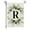 R, variant on yulier Clearance Monogram Letter Garden Flag Double Sided Outside, House Yard Patio Outdoor Decoration Garden Flags, Family Last Name Initial Floral Welcome Sign, 12x18 Inch