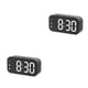 thumbnail image 3 of Reloj despertador digital Injueey espejo pantalla LED Negro 2Conjunto, 3 of 6