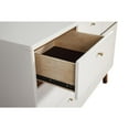 thumbnail image 4 of 56" Brown and White Solid Wood Seven Drawer Double Dresser, 4 of 7