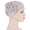 Gray, variant on Herrnalise Women Solid Beading India Hat Muslim Ruffle Chemo Hat Beanie Wrap Cap