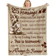 thumbnail image 1 of LHSHID 10th Anniversary Tin Gifts Blanket 10th Wedding Gift for Wife Husband 10 Year Anniversary Wedding Gifts for Him Her Couples 10 Year Anniversary Decorations Blanket 60x80in, 1 of 6