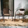 thumbnail image 6 of Emma + Oliver 4 Pack Medium Brown Rattan Indoor-Outdoor Restaurant Stack Chair, 6 of 13