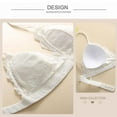 thumbnail image 4 of Bralette for Women Triangle Cups Removable Padded Wire Free Pull On Closure, 4 of 6