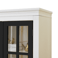 thumbnail image 5 of 71.2 Inch Tall Display Cabinet With Glass Doors Rustic China Curio Cabinet For Collectibles Figures Trophies White And Black, 5 of 7