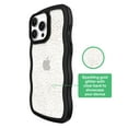 thumbnail image 2 of onn Wavy Grip Phone Case for iPhone 16 Pro Max - Black/Gold Glitter, 2 of 7