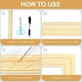 thumbnail image 5 of 181x3.2 Inch Flexible Foam Baseboard Molding Trim 3D Wall Edging Lines Baseboards Peel and Stick Goldenrod Self Adhesive Wallpaper Border Trim Mirror Wall Base Border DIY, 5 of 9