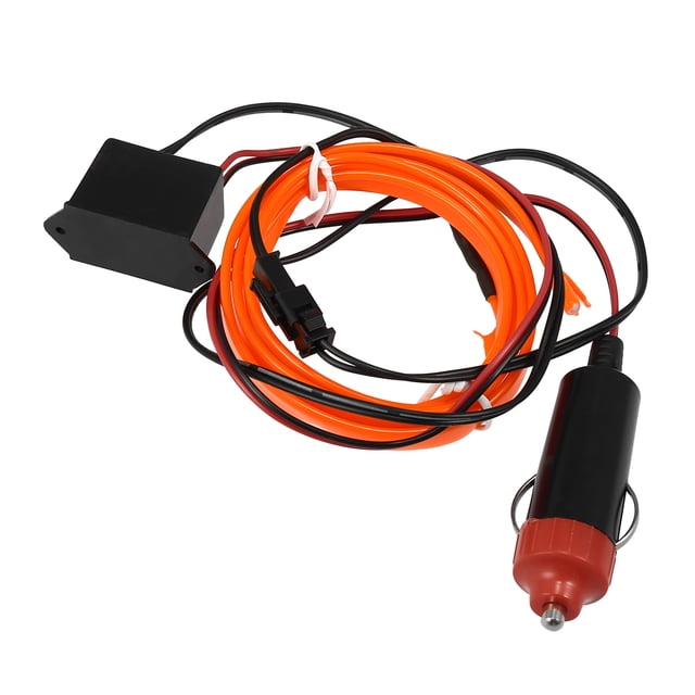 1 Metro/3 Pies Coche Interior Neón EL Cable Tira Naranja Fría Luz Resplandor