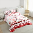 thumbnail image 3 of Feelyou Romantic Bike Child Queen Comforter Set, Couple Cartoon Gnome Bedding Sets, Valentines Day Reversible Bedding Comforter Set, Microfiber Bedroom Decor, 3 Pieces, 3 of 8