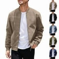 thumbnail image 4 of Alivor Men solid color zipper long sleeve pocket light fall jacket jacket S-XXXL, 4 of 7