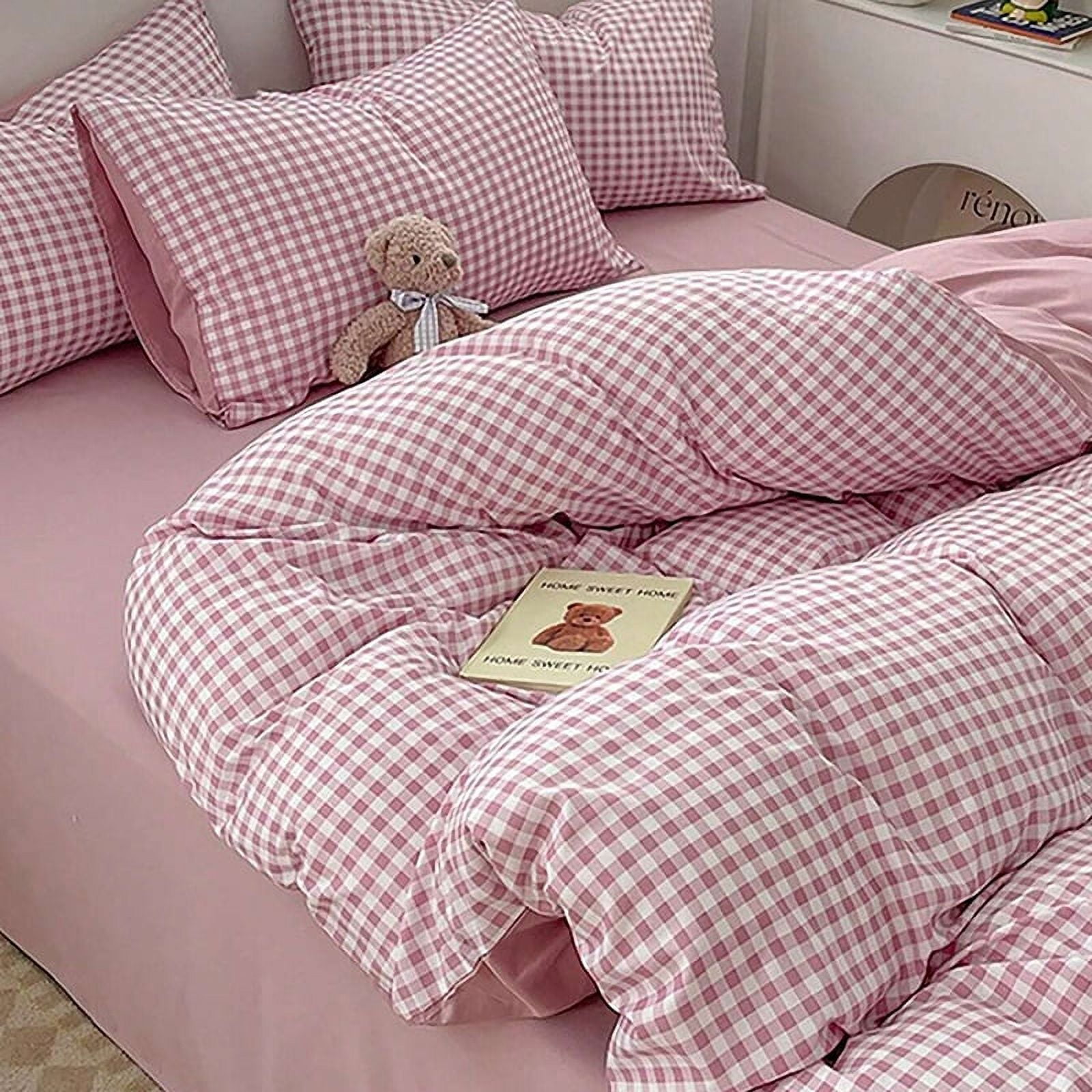 China Small Plaid Duvet Cover, 59x78.7 Inch, Purple Plaid