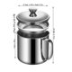 thumbnail image 3 of Colador de aceite, recipiente para almacenar grasa, separador para cocinar, filtro de cocina, lata para aceite de oliva, dispensador de grasa, tarro de acero inoxidable, 3 of 8