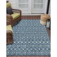 thumbnail image 4 of Unique Loom Outdoor Trellis Collection Area Rug - Tribal Trellis (6' 1" x 9' Rectangle Blue/Ivory), 4 of 7