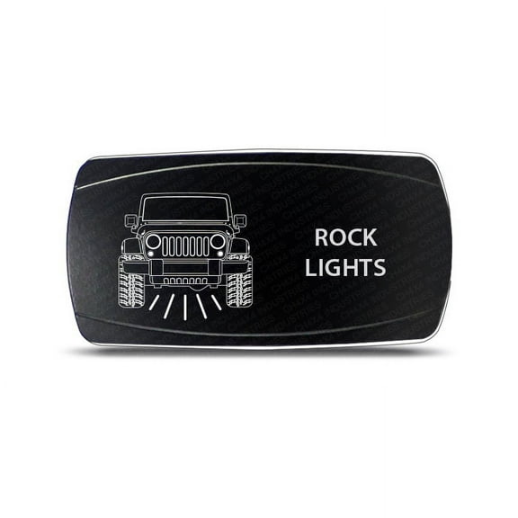 CH4x4 Rocker Switch Rock Ligths Symbol- Horizontal - White LED