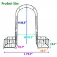 thumbnail image 2 of Metal Garden Arch with two plant stands 79.5'' Wide x 86.6'' High Climbing Plants Support Rose Arch Outdoor Black, 2 of 13