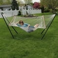 thumbnail image 5 of Sunnydaze 2-Person Cotton Rope Spreader Bar Hammock with Stand, 450 lb - Natural, 5 of 8