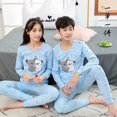 thumbnail image 1 of Conjunto de pijamas de algodón para niños y niñas, ropa de dormir de manga larga, para Navidad, 8-18 años, 1 of 4