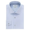 Calvin Klein Men's Classic Fit Non Iron Performance Herringbone Spread Collar Dress Shirt Blue Size 14.5X32X33