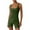 Army Green, variant on Lenpel Women's Workout Rompers Seamless Ribbed Sleeveless Square Neck Yoga Athletic Short Jumpsuits One Piece Bodysuits