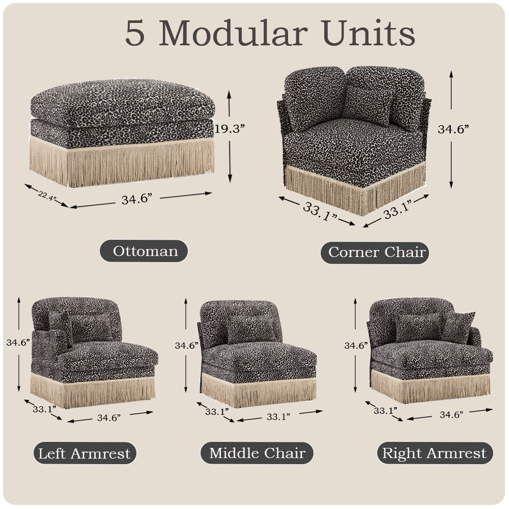 Modular Sectional Sofa Right Arm Chair Module, DIY Sofa Component