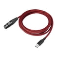 thumbnail image 1 of Cable USB macho a XLR (3 pines) hembra Cable USB a XLR Cable convertidor de micrófono estéreo Audio 300 centímetros, 1 of 9