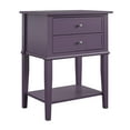 thumbnail image 4 of Desert Fields Eclectic Boho Accent Table with 2 Drawers, Purple, 4 of 7