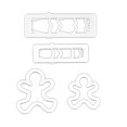 thumbnail image 1 of 4 Pieces Biscuit Shape Die Mold 4 Pieces Xmas Pattern Cake Candy Slicer Christmas Festival DIY Crafts Pressing Bar Wedding Kitchen Decorating Tools, 1 of 9