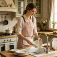 thumbnail image 1 of Unisex Waterproof and Oil-Resistant Kitchen Apron with Adjustable Neck Strap, Wipeable PVC Material, Front Pocket, 70 x 68 cm, Multicolor, 1 of 6