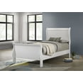 thumbnail image 2 of Louis Philippe 47-inch Twin Sleigh Panel Bed White, 2 of 7