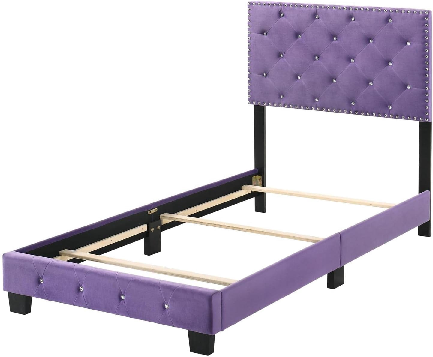 Glory Furniture Suffolk Twin Bed in Purple Color