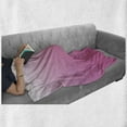 thumbnail image 6 of Ombre Soft Flannel Fleece Throw Blanket, Dreamy Love Dreamy Inspired Girly Colorful Modern Design Digital Modern Art Print, Cozy Plush for Indoor and Outdoor Use, 50" x 60", Pink White, by Ambesonne, 6 of 6