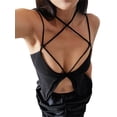 thumbnail image 3 of KelaJuan Women Backless Camisole Summer Casual Solid Color Sleeveless Halter Neck Crop Tops for Streetwear Clubwear, 3 of 6
