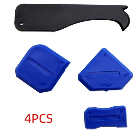 4pcs Plastic Spatula Set Silicone Caulking Tool Kit Grout Sealant Remove (Best Way To Remove Silicone Caulk)
