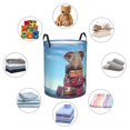 thumbnail image 4 of Fotbe Elephant Sits Cesto de Ropa con Asas, Cesto Impermeable de Gran Capacidad, Bolsa de Lavado para Dormitorio, Cesto de Ropa con Ruedas y Asas-Small, 4 of 6