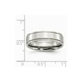 thumbnail image 6 of White Stainless Steel Ring Band Wedding Ridged Comfort, 6 of 6