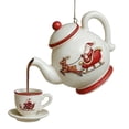 thumbnail image 2 of Dserhfy Christmas Teapot Ornament Holly Vintage Tea Cups And Pot Set Xmas Tree Hanging Ornaments 2D Acrylic Teapot Decor with Pouring Tea Effect for Tree Decor, 2 of 8