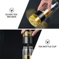 thumbnail image 4 of Glass Tea Bottle Cups with Infuser Portable Tea Infusers Glass Tea Strainer Leak- Proof Glass Tea Tumbler Water Separation Tea Filter Cup Black, 4 of 6