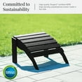 thumbnail image 4 of DuroGreen Adirondack Chair Ottoman Made With All-Weather Tangent Sustainable Lumber, Oversized, High End Outdoor Foot Stool, No Maintenance Patio Chair Foot Rest, Made in the USA, Black, 4 of 7