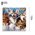 thumbnail image 2 of 12 Inch Wall Clock Battery Operated Silent Clock Decorative for Office, Kitchen, Outdoor, Living Room，Cats Selfie Art, 2 of 4